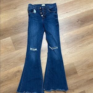 Women's Flared Blue Jeans